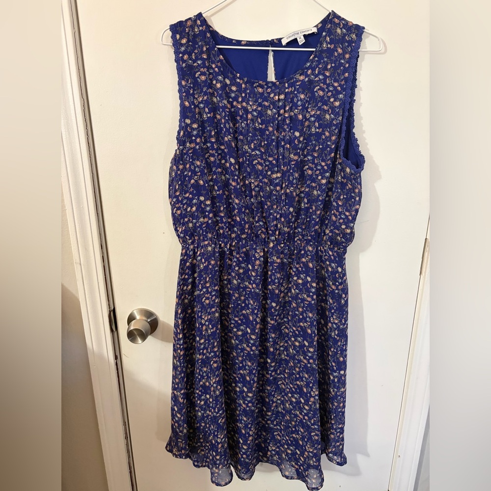 Women’s Collective Concepts XL Purple Sleeveless Floral Dress Tote9